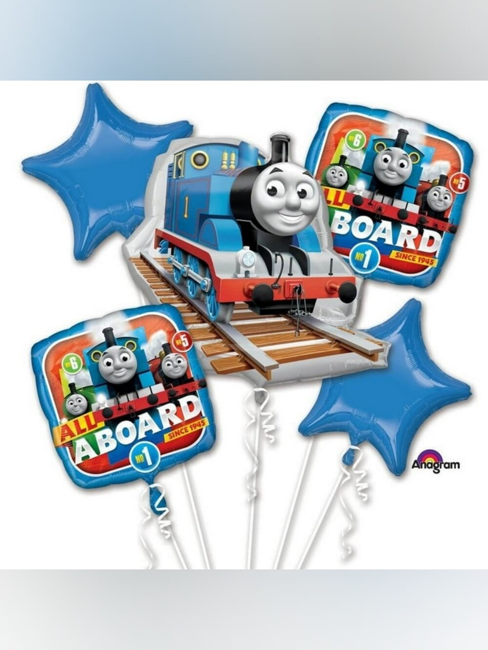 Thomas & Friends Blue Train & Star Party Balloon Set